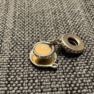 Pandora Silver and Cream Teacup Charm